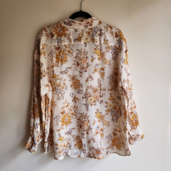 SIZE SWAP S to M NWT Meadowland Linen Blouse in Cream - Picture 7 of 12